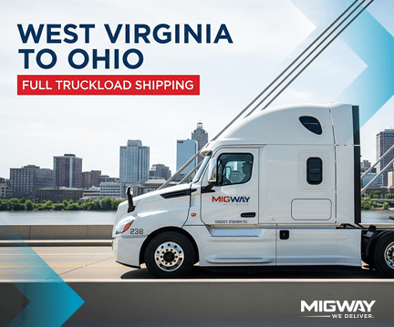 West Virginia to Ohio Full Truckload Shipping