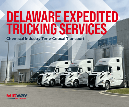 Delaware Expedited Trucking Services: Chemical Industry Time-Critical Transport