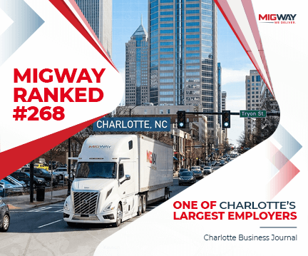 MigWay Ranked #268 on Charlotte's Largest Employers List