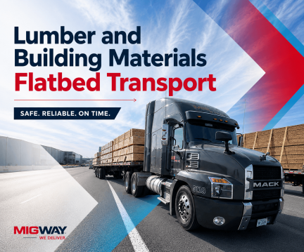 Lumber and Building Materials Flatbed Transport Services