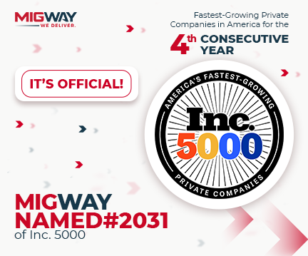 MigWay Makes the Inc. 5000 List of the Fastest Growing Companies in America for the 4th Time