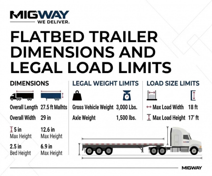 Flatbed Trailer Dimensions and Legal Load Limits: 48 vs 53 Foot Guide
