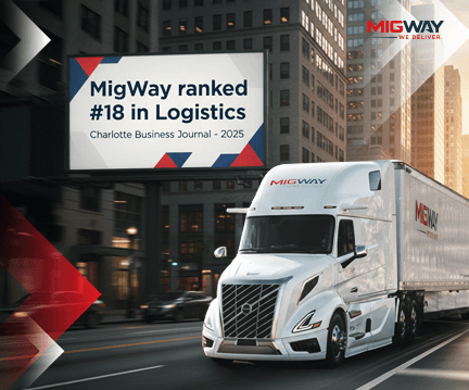 MigWay Ranked #18 on Charlotte Business Journal’s Logistics Companies List