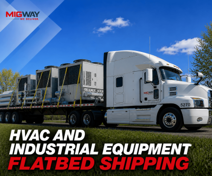 HVAC and Industrial Equipment Flatbed Shipping