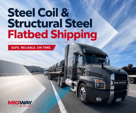 Steel Coil and Structural Steel Flatbed Shipping